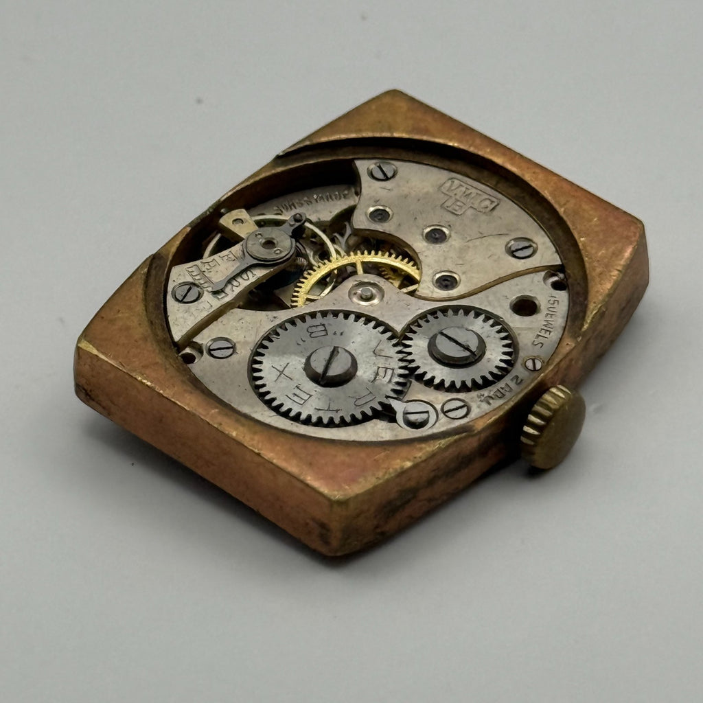 Vertex “B” Watch Movement - VWC B 15 Jewels - For Parts / Repair - 26.1mm
