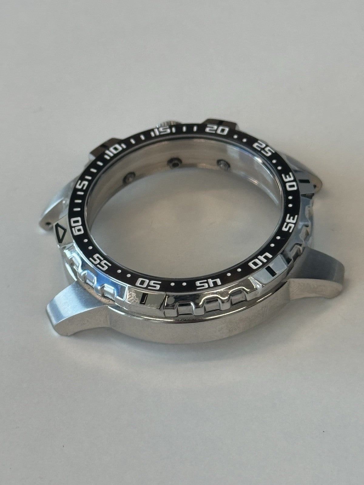 Seiko V172-0AT0 Watch Case - Solar Chronograph - New Old Stock - Rotating Bezel