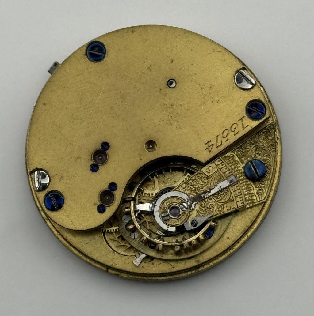 Pocket Watch Movement - Unidentified - Parts / Repair 30.4mm