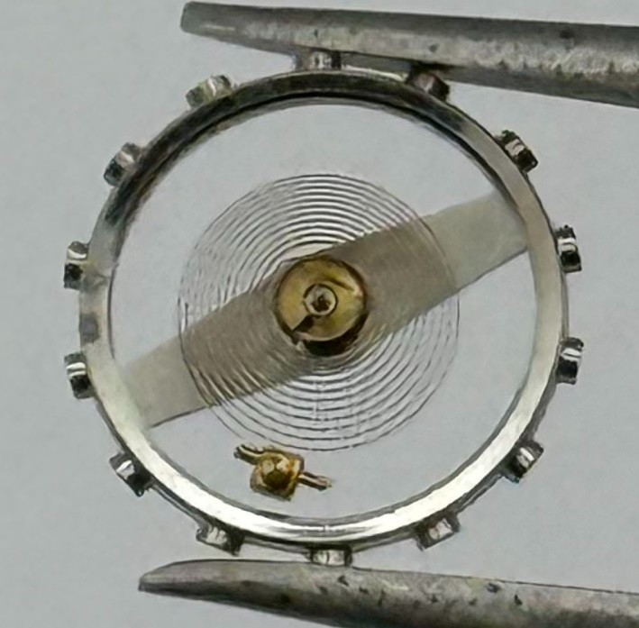Lanco 576 PL Balance Wheel Complete And Spring 5’’’ Watch Movement Parts NOS
