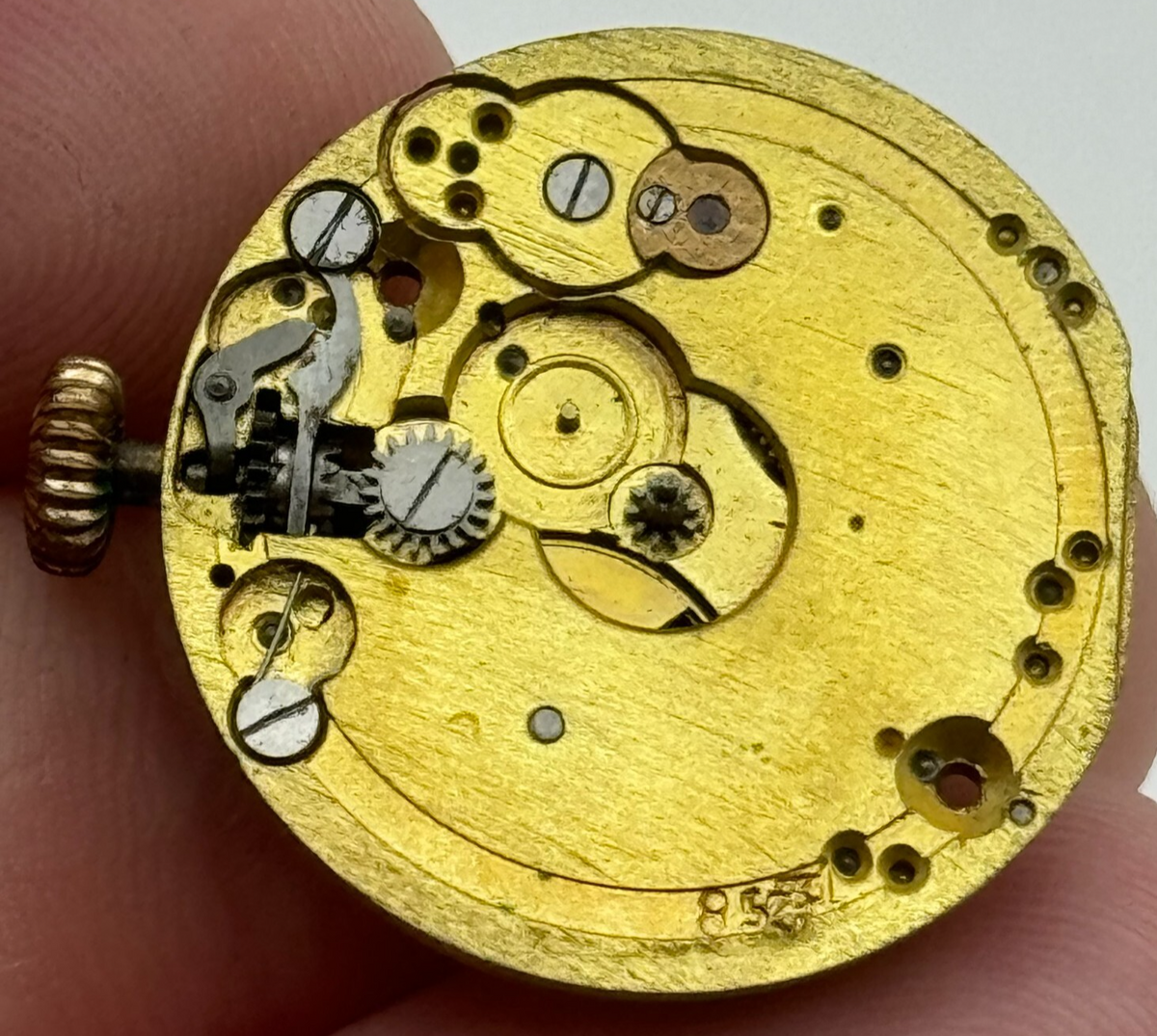 Enicar Trench Watch Movement - Rare Antique - For Parts / Repair - 23.6mm