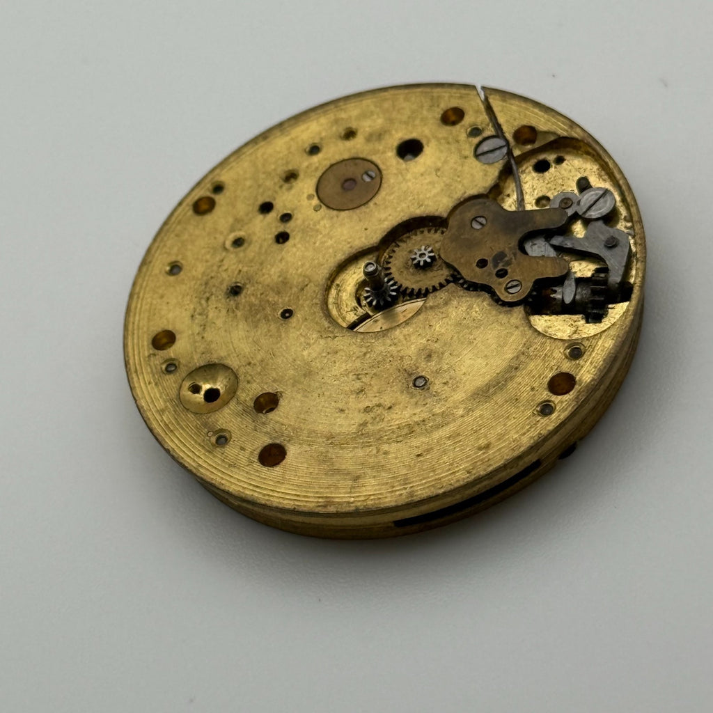 Swiss Lever Pocket Watch Movement - Unidentified - Parts / Repair - 40.1mm
