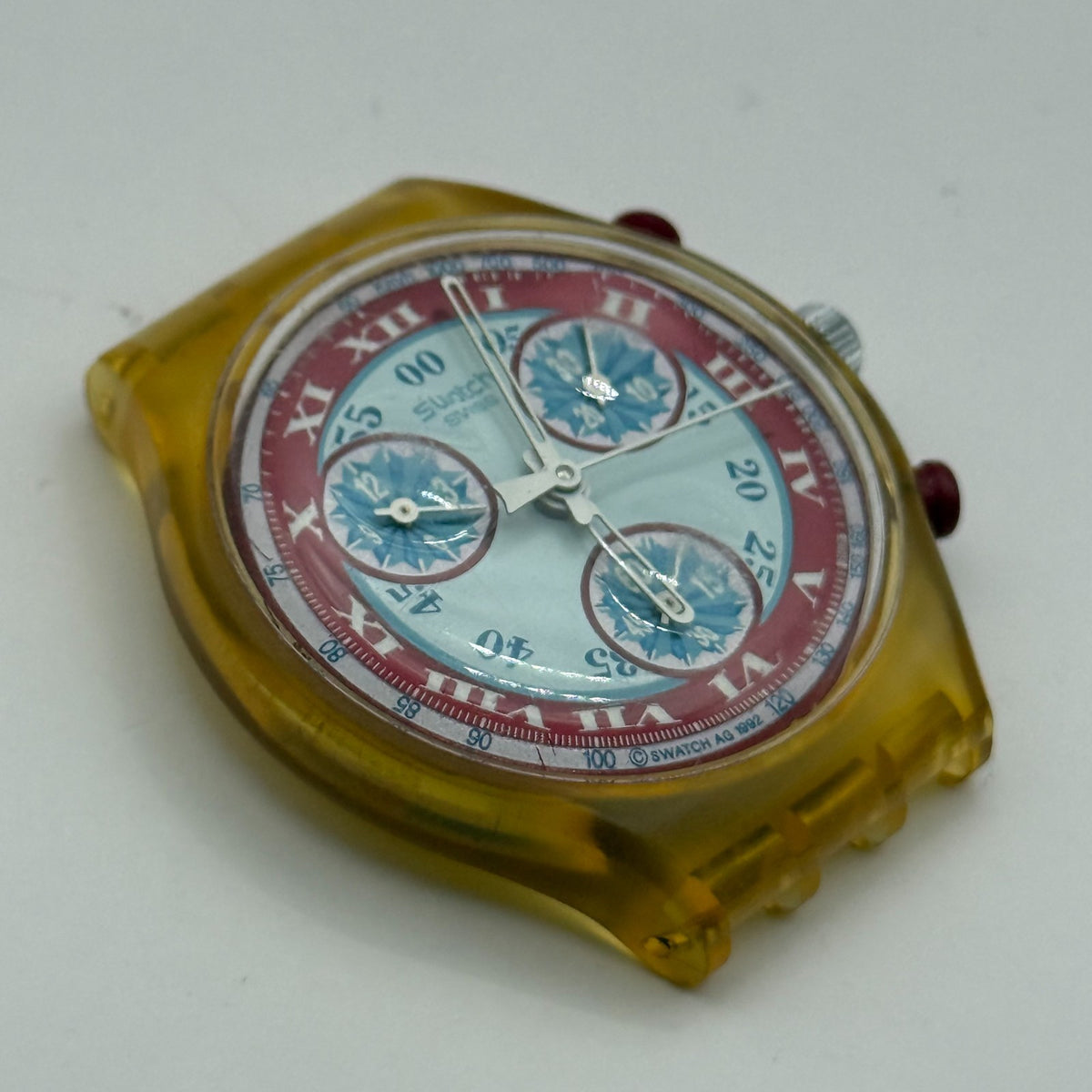 Vintage Swatch Chronograph Watch SCK103 Windmill 1992 Swiss 37mm Parts Repair