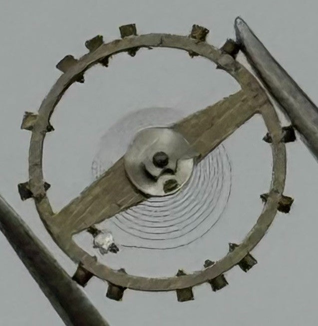 Record 102 Balance Wheel Complete And Spring 8¾’’’ 407 Watch Movement Parts NOS