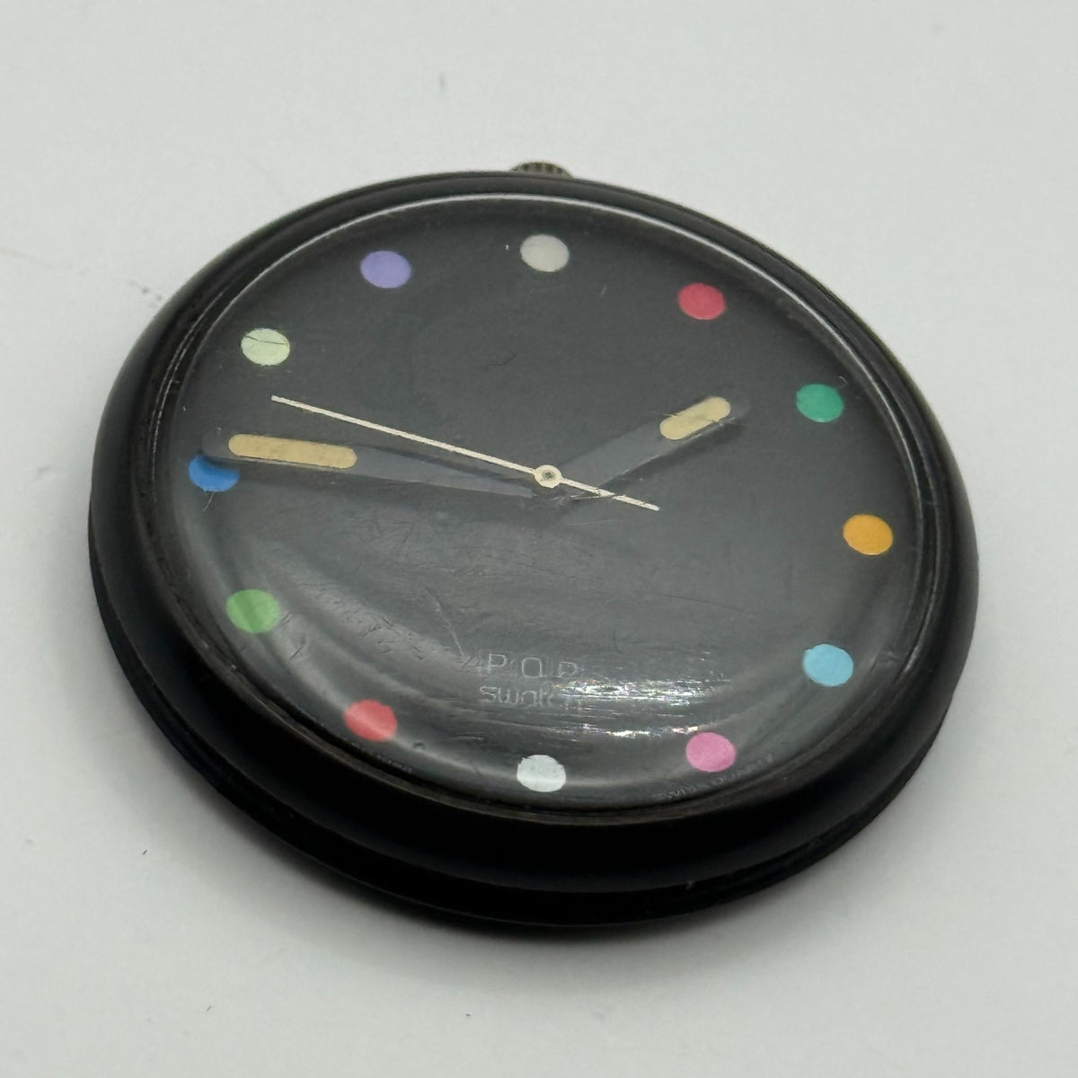 Vintage Swatch Pop Watch PWBB109 Rainbow Dots 1988 Swiss 39mm Parts Repair