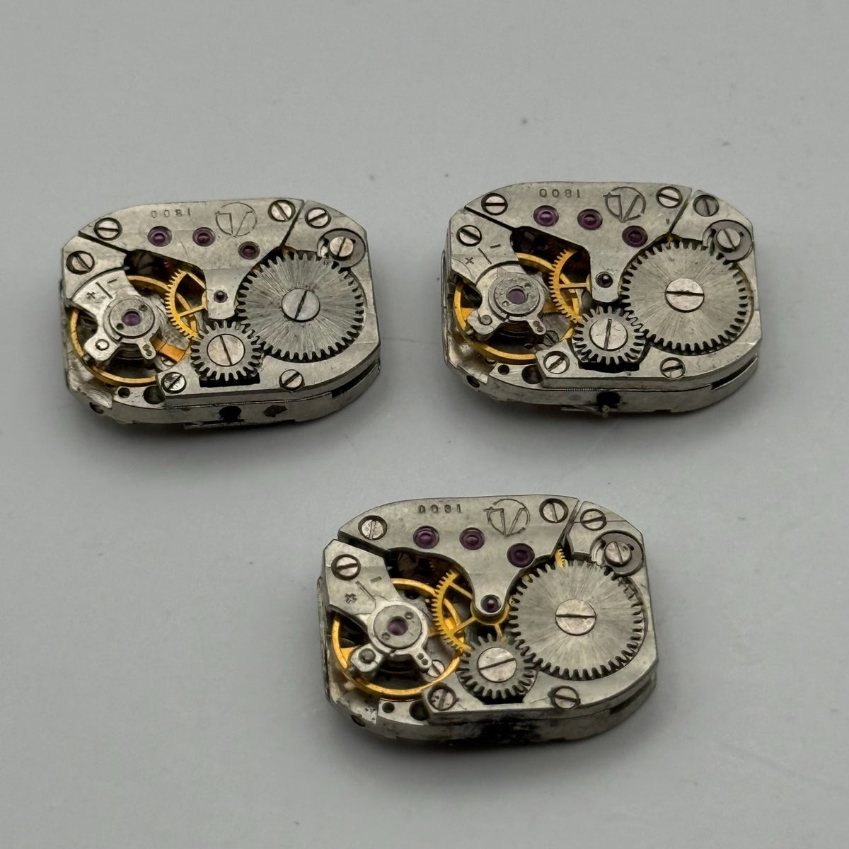 Zaria Luch 1800 Watch Movement Soviet USSR Ladies x 3 Pieces Parts Repair 14mm