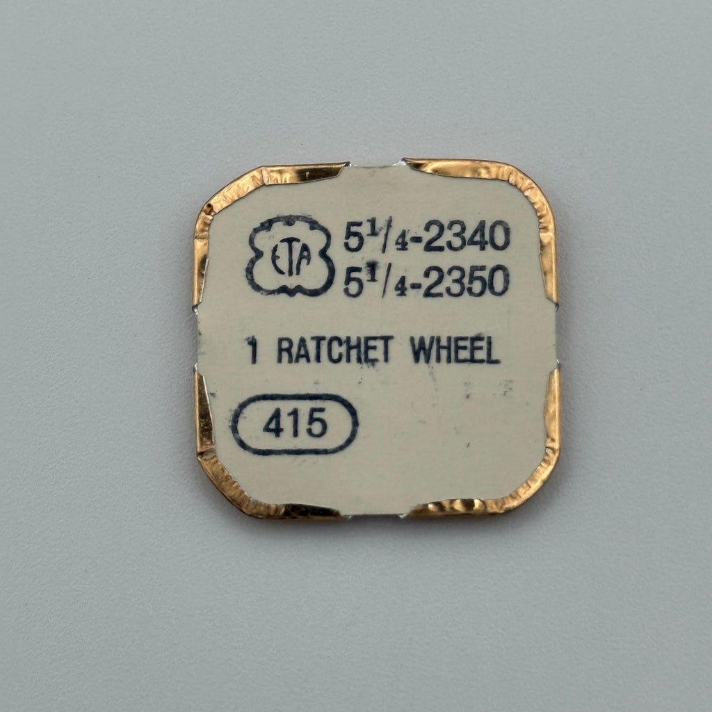 ETA 2340/2350 Ratchet Wheel - 5 1/4 - 415 - New Old Stock - Watch Parts