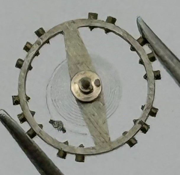 Record 108 Balance Wheel Complete And Spring 290 Watch Movement Parts NOS