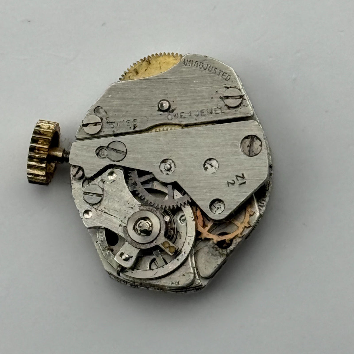 Ingersoll Watch Movement 1 Jewel Unadjusted Swiss Manual Wind Parts 15.3mm