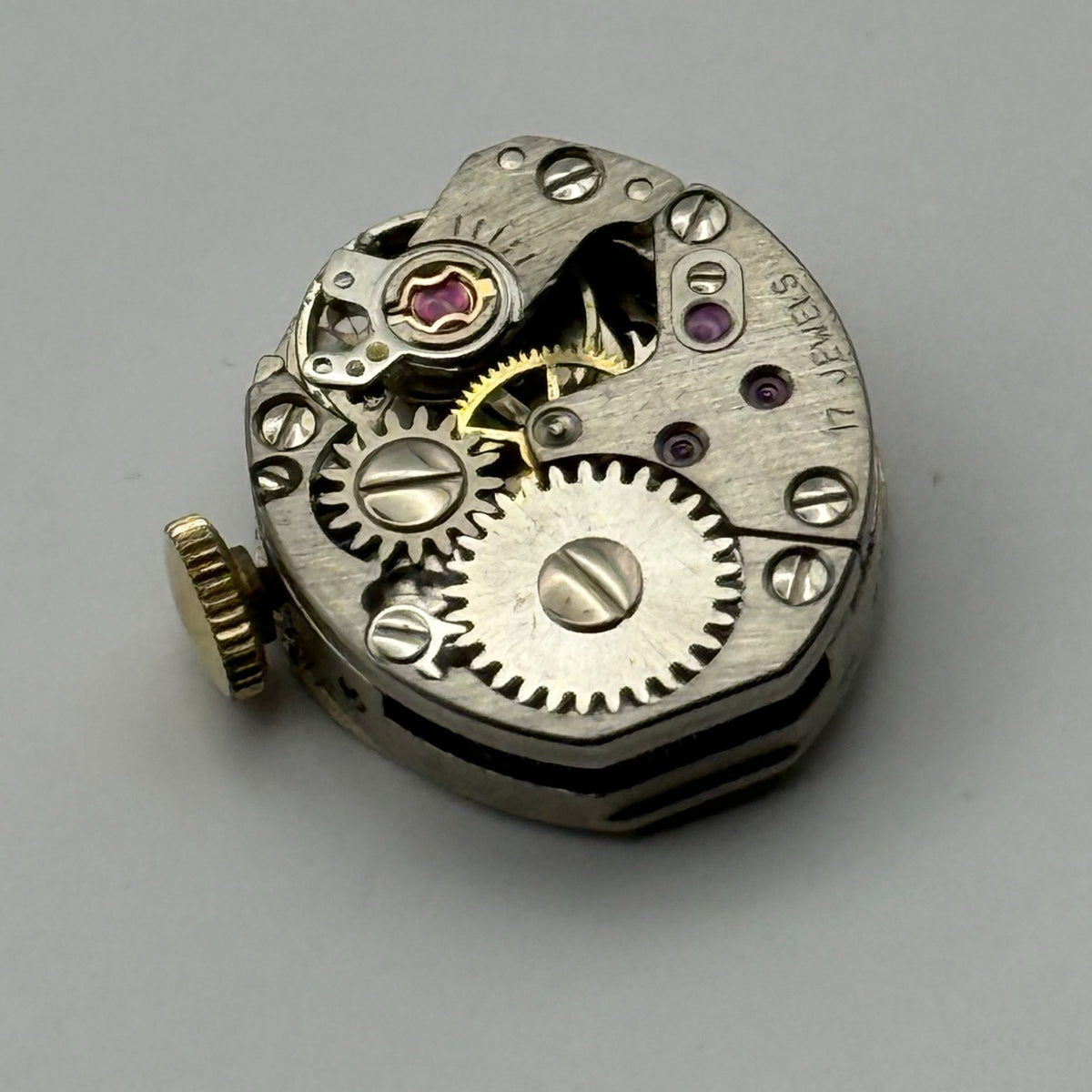 PUW 1075 Watch Movement Running Astoria 17 Jewels Swiss Manual Wind Parts 12.9mm