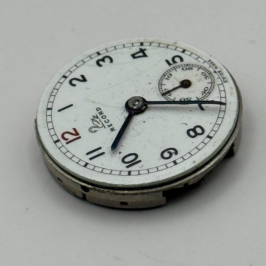 Record 160 Watch Movement - Sub Seconds 15 Jewels - For Parts / Repair - 21.9mm