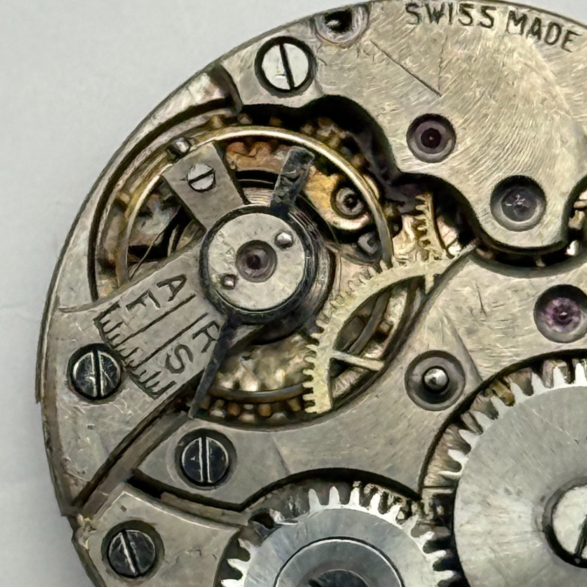 Unidentified Watch Movement Swiss Made Manual Wind Vintage Parts Repair 22.4mm