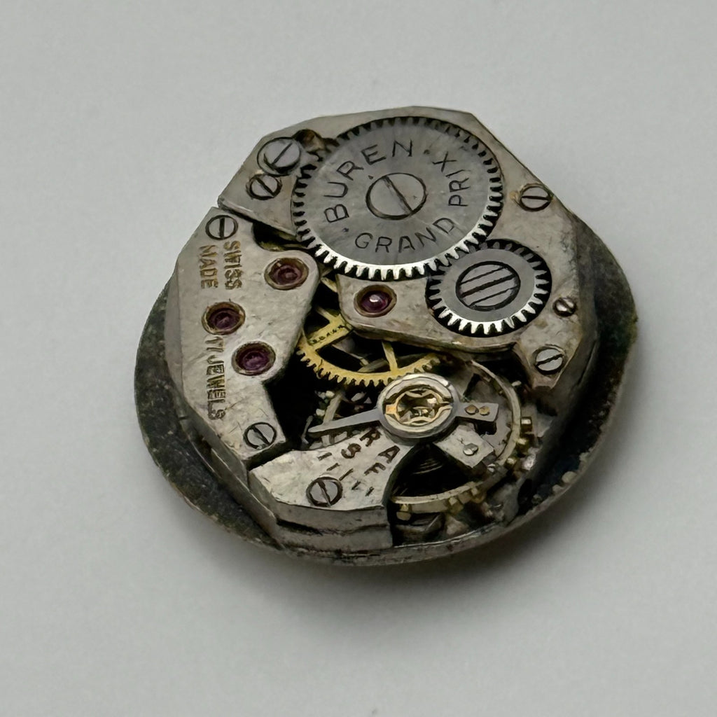 Buren 350 Watch Movement Grand Prix Swiss 17 Jewels Manual Wind Parts  15.2mm