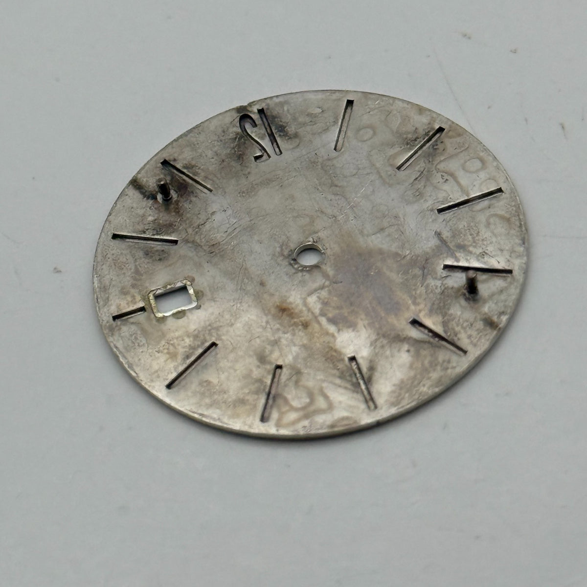 Seiko V739-0B48 Watch Dial White Japan Vintage Spare Parts Repair 28mm