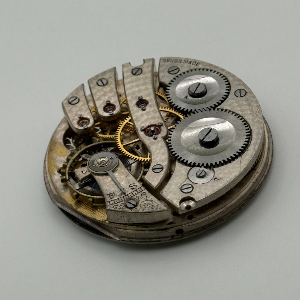 Swiss Lever Good Quality Pocket Watch Movement - Running - Parts / Repair 43mm