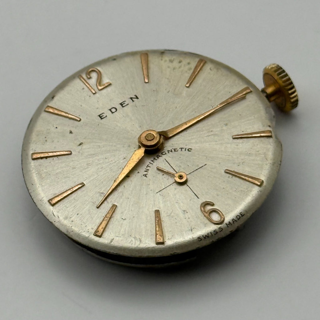 Eden Watch Movement Antimagnetic 1 Jewel Swiss Manual Wind Parts Repair 22.2mm