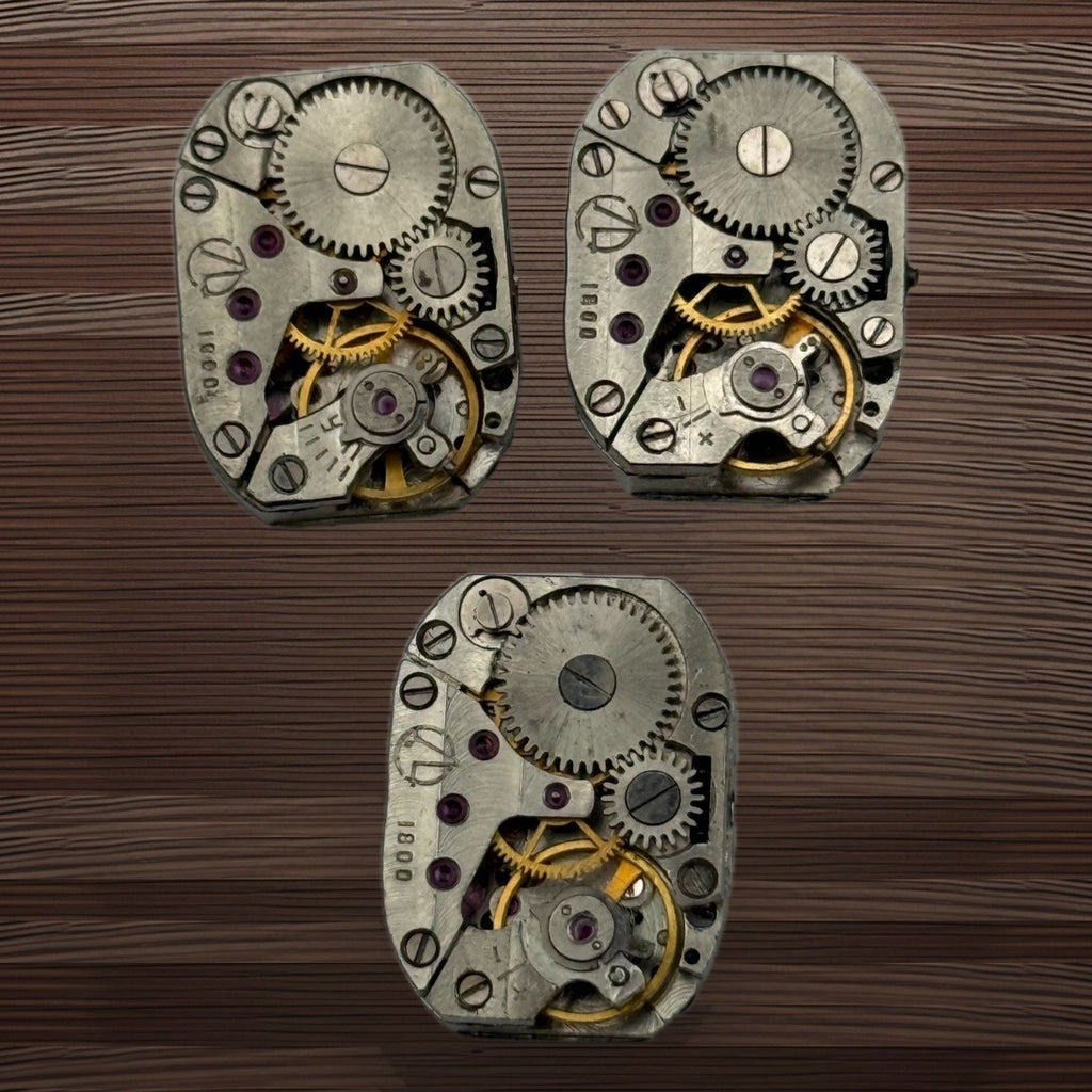 Luch Zaria 1800 Watch Movement Soviet USSR Ladies x 3 Pieces Parts Repair 14.1mm