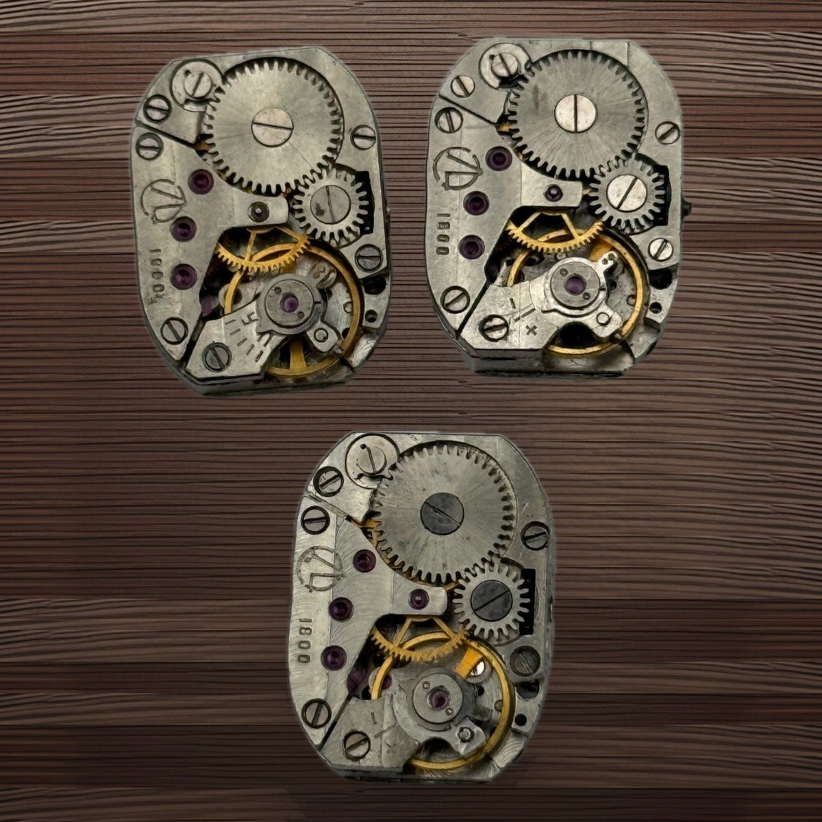 Luch Zaria 1800 Watch Movement Soviet USSR Ladies x 3 Pieces Parts Repair 14.1mm