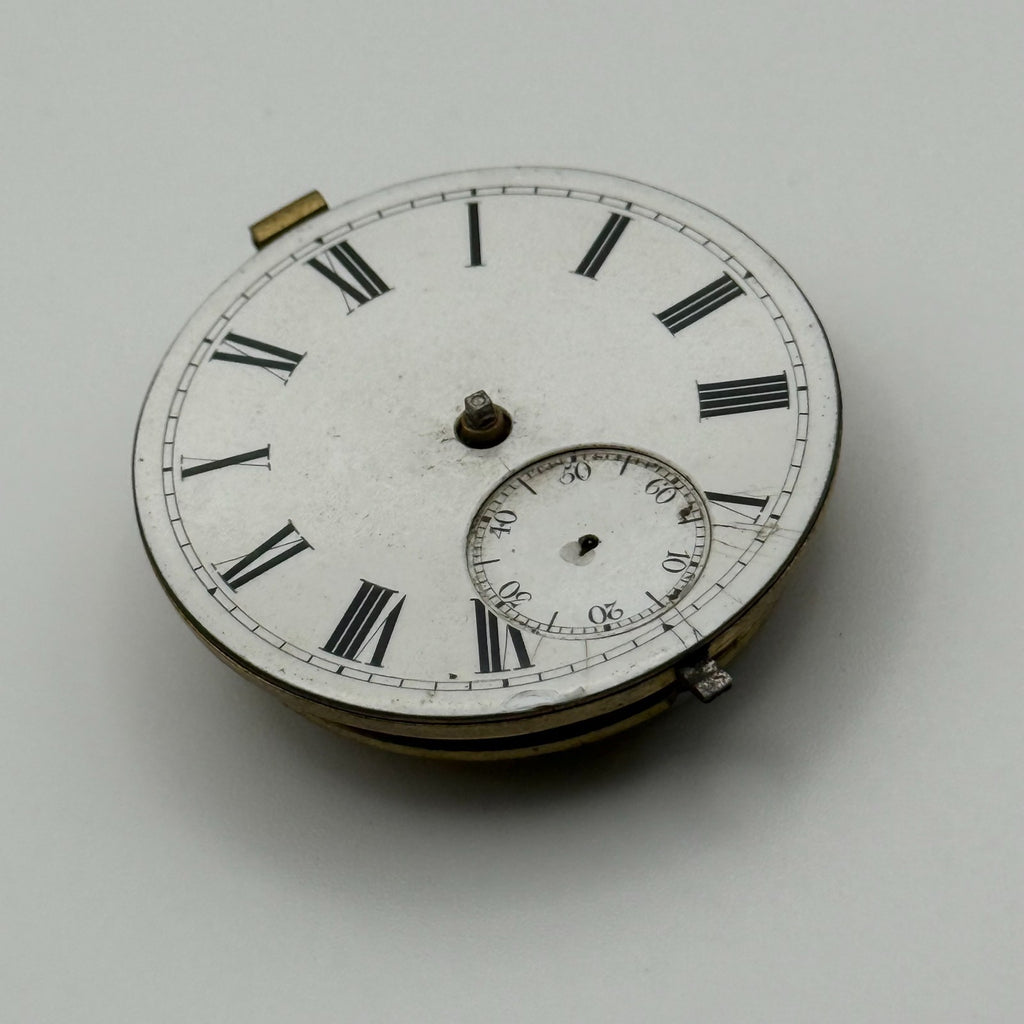 English Lever Pocket Watch Movement - CWMC Antique - For Parts / Repair - 42.9mm