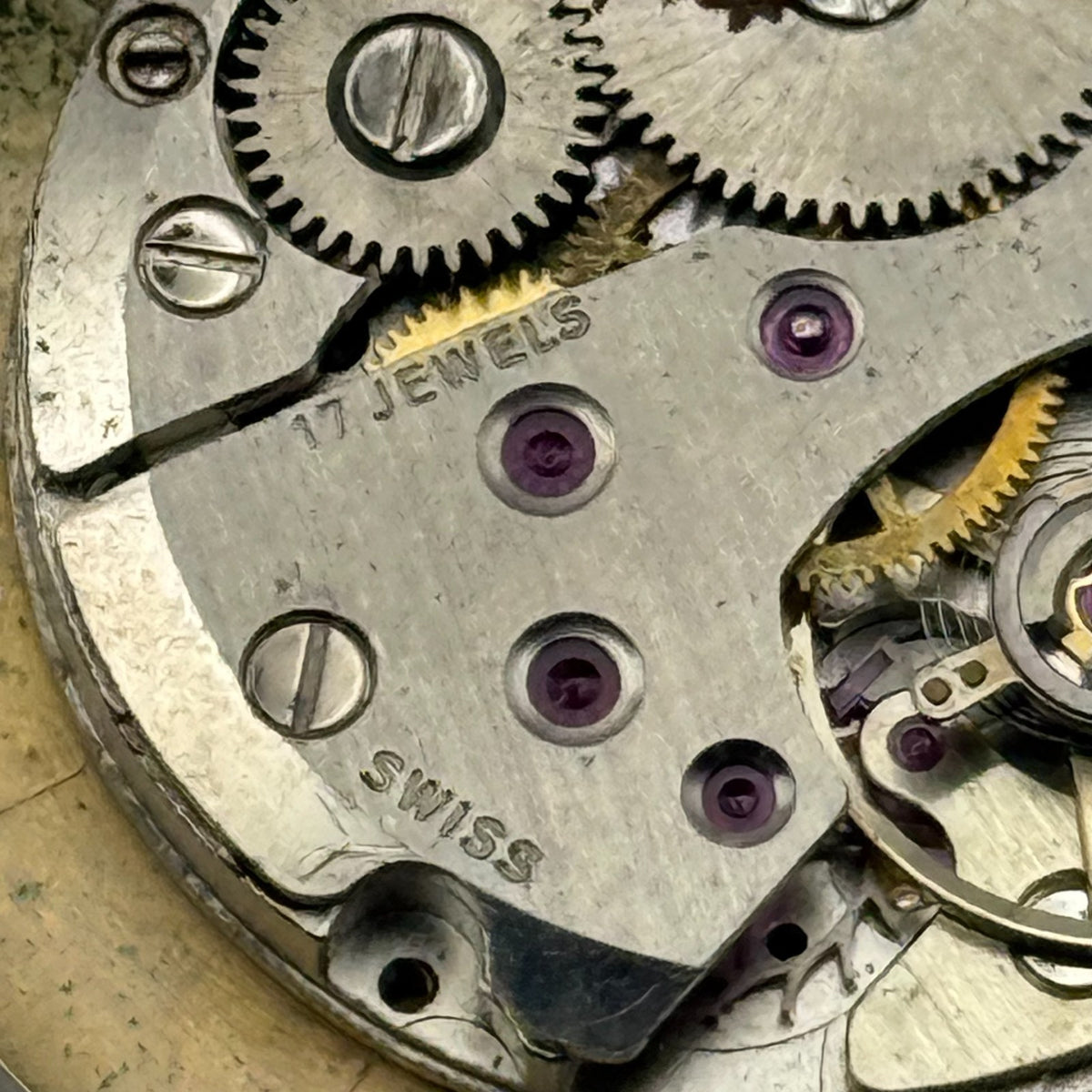 AS 1790/92 Watch Movement A. Schild Jupex 17 Jewels Swiss Manual Wind Parts