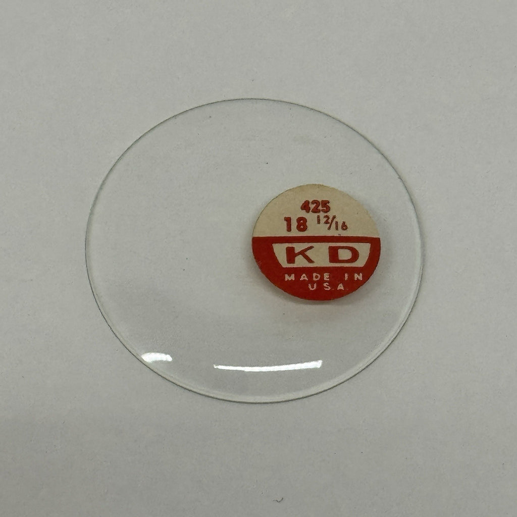 42.5mm Pocket Watch Glass / Crystal - 18 12/16 - 3.5mm Height - KD USA - Antique