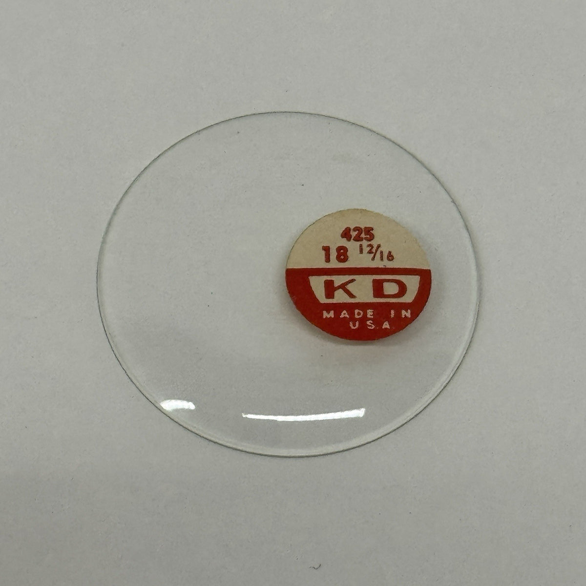 42.5mm Pocket Watch Glass / Crystal - 18 12/16 - 3.5mm Height - KD USA - Antique