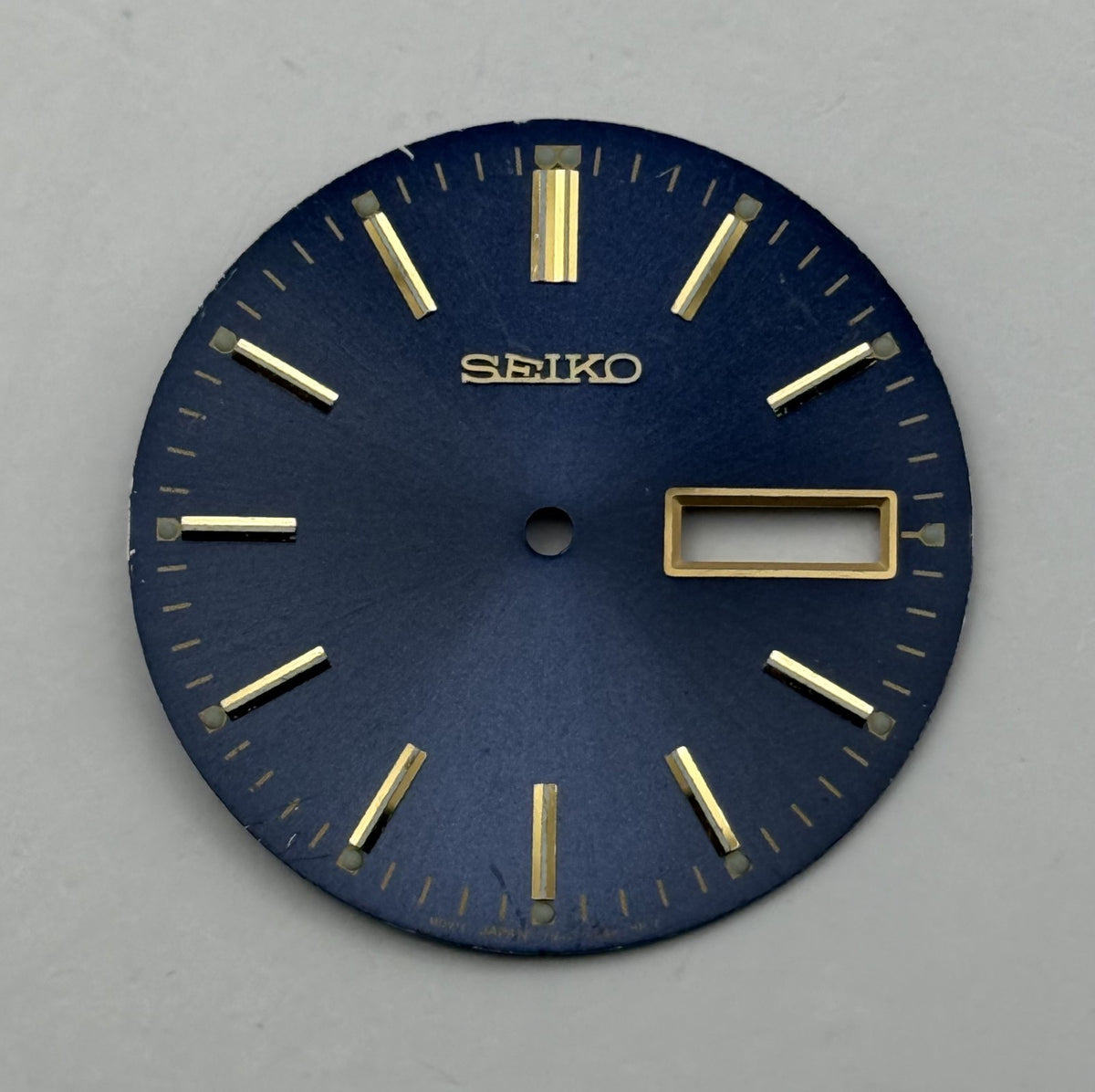 Seiko Watch Dial Black Japan Vintage Spare Parts Repair 29.4mm