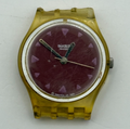 Vintage Swatch Vida Watch Burgundy Red 2003 ETA Quartz Swiss 25mm Parts Repair
