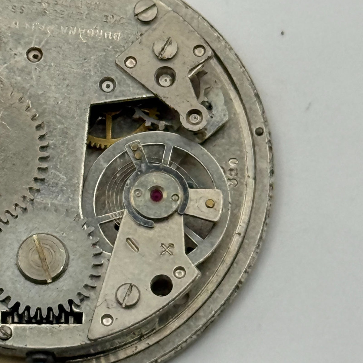 Desa 320 Watch Movement Lucerne Black Yellow Dial Burgana Manual Parts 34.6mm
