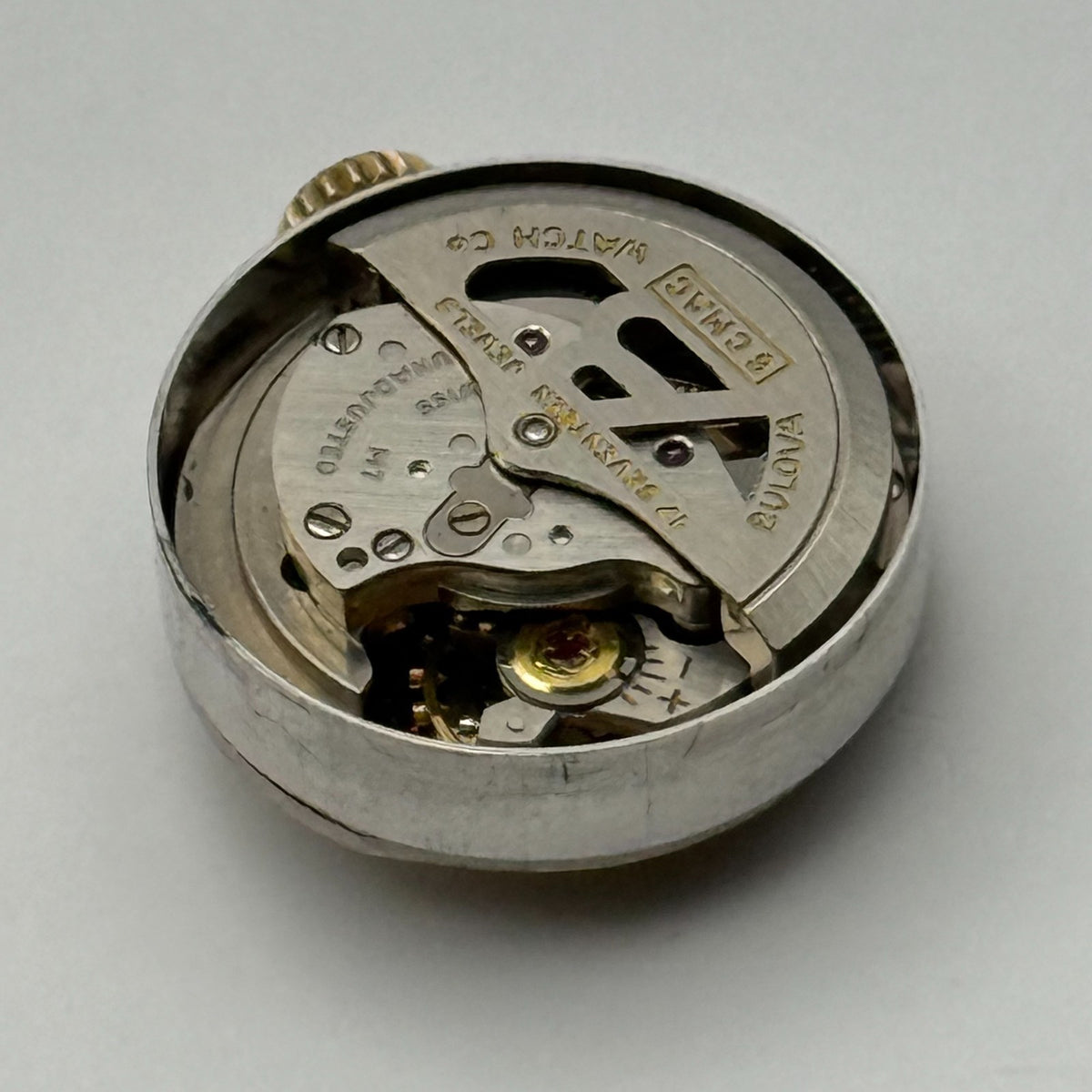 Bulova 6CMAC Watch Movement Running 17 Jewels Swiss Automatic Parts 16.4mm