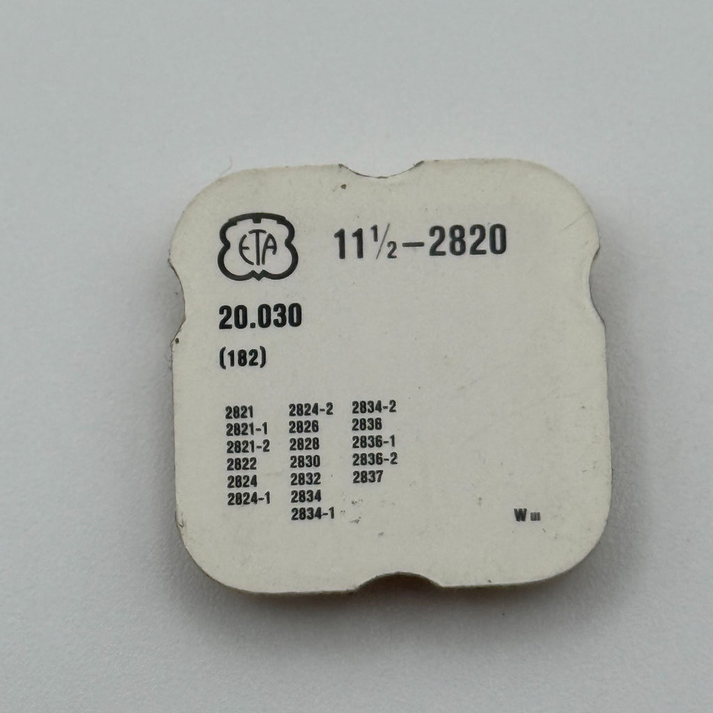 ETA 2820 Barrel Complete - 11 1/2 - 182 - New Old Stock - Watch Parts
