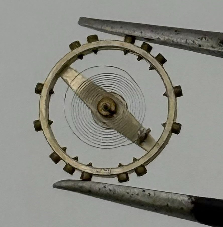 O. Maire 140 Balance Wheel Complete And Spring 8¾’’’ Watch Movement Parts NOS