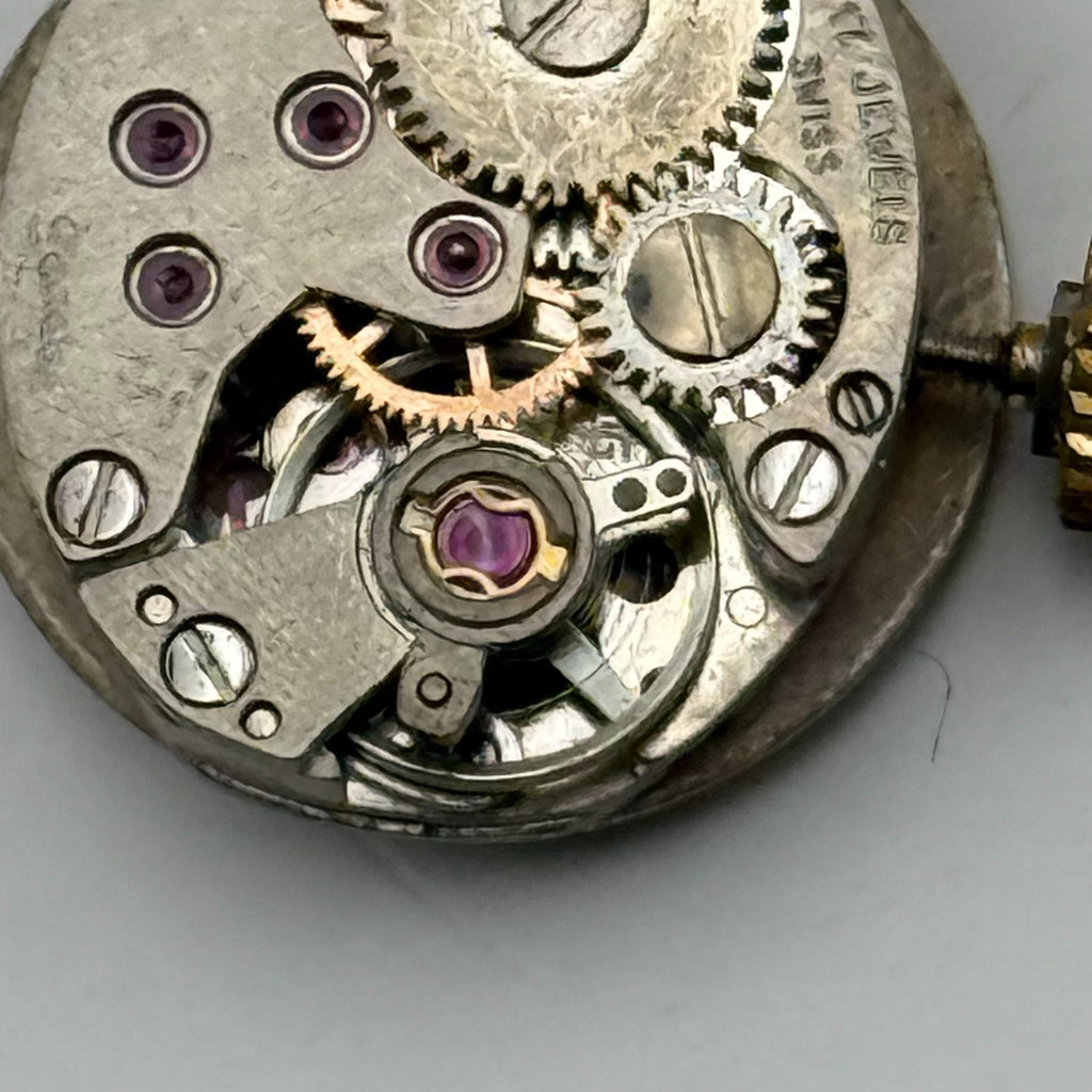 FE 68E4 Watch Movement Sandoz 17 Jewels Swiss Manual Wind Parts Repair 13.1mm