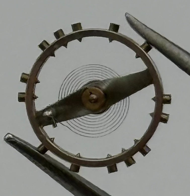 Kasper 600 Balance Wheel Complete And Spring 5¼’’’ 507 Watch Movement Parts NOS