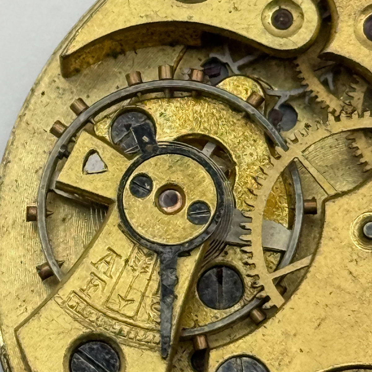 Uilkema Pocket Watch Movement Open Face Sub Seconds Vintage Parts Repair 38.9mm