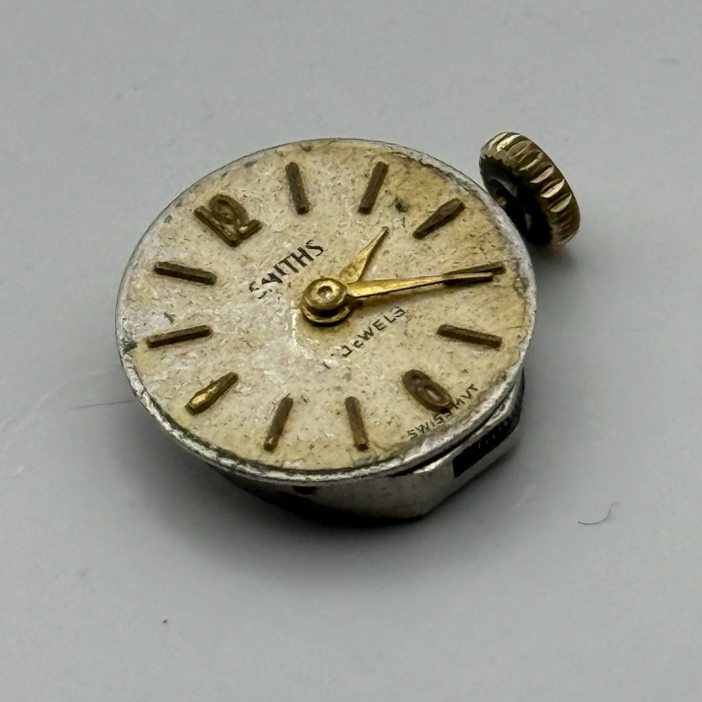 FE 68E4 Watch Movement Smiths 17 Jewels Swiss Manual Wind Parts Repair 13.1mm