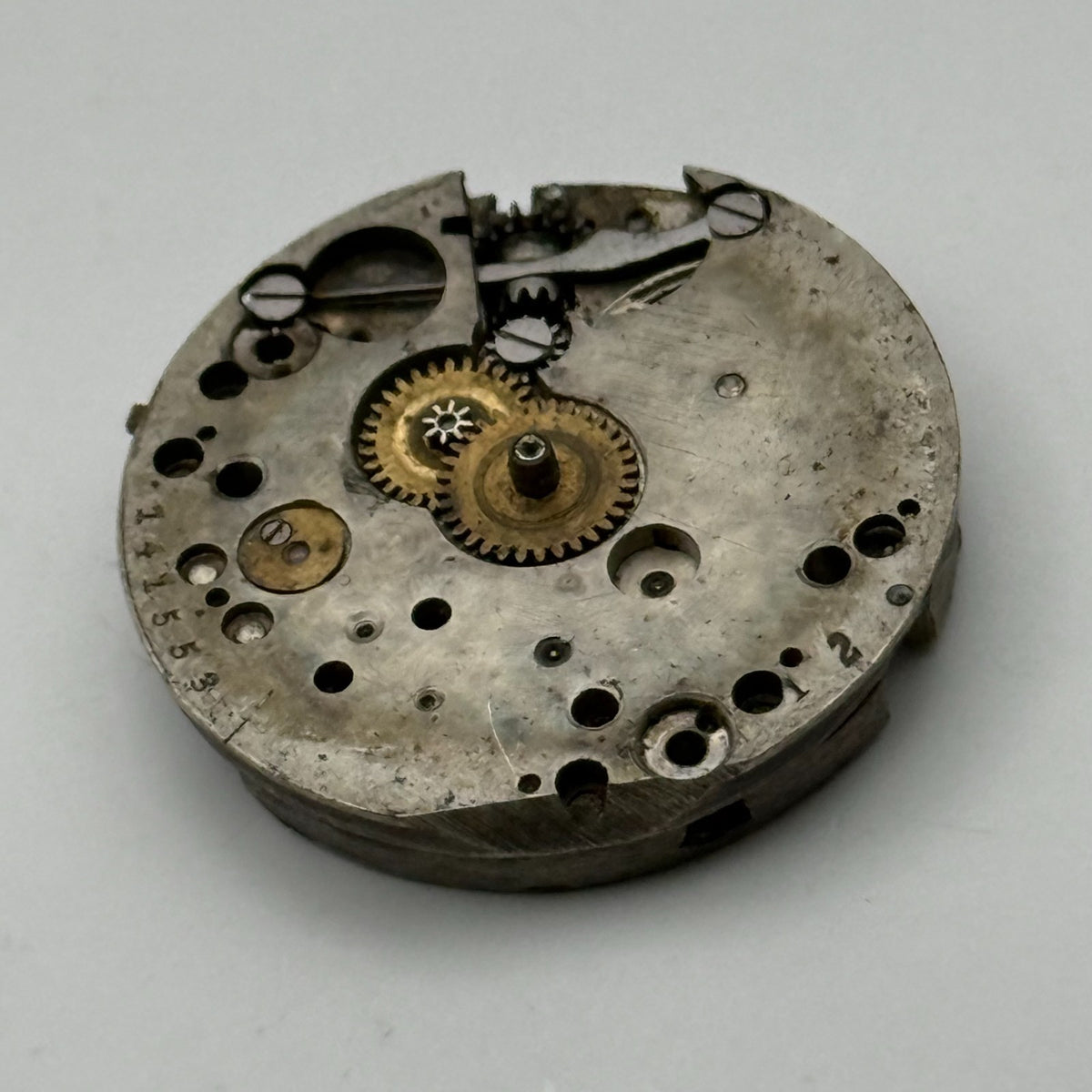 Unidentified Watch Movement Manual Wind Vintage Parts Repair Spares 24.1mm