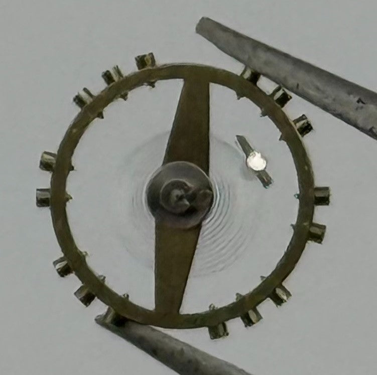 Kurtz 570 Balance Wheel Complete And Spring 5¼’’’ Watch Movement Parts NOS