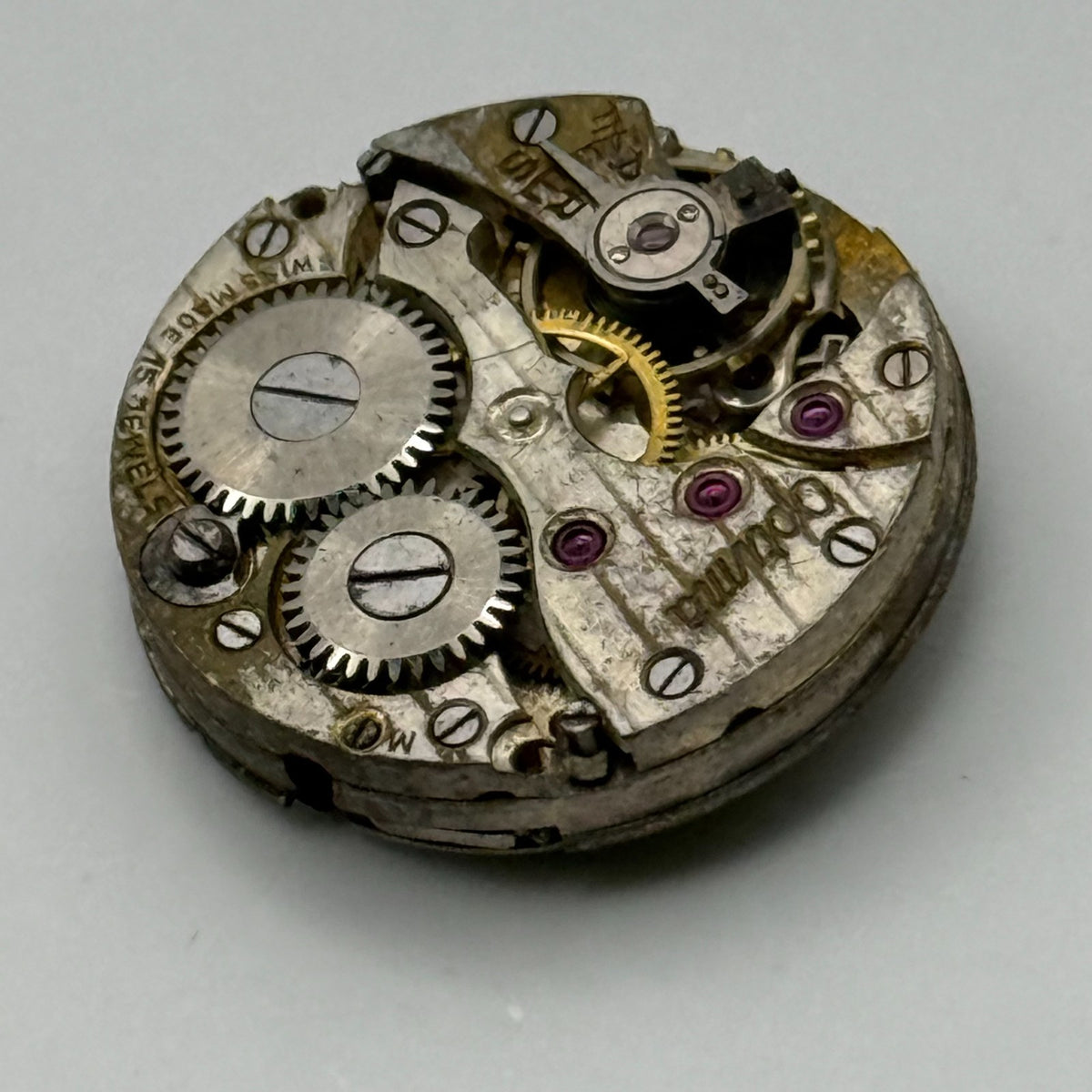 Optima Watch Movement 15 Jewels Swiss Subseconds Manual Wind Parts Repair 19.6mm