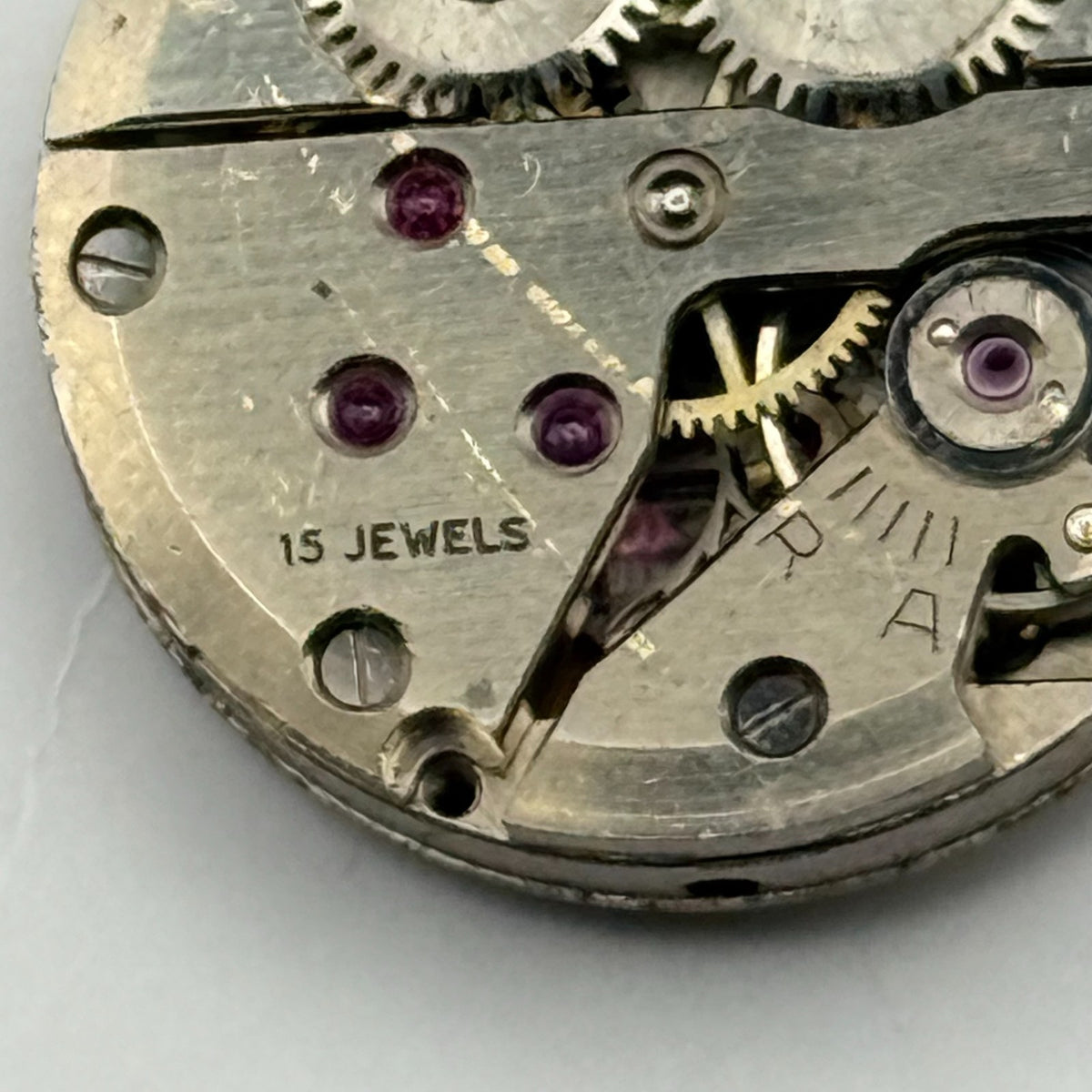 Unidentified Watch Movement Arnex 15 Jewels Swiss Manual Wind Parts 19.6mm