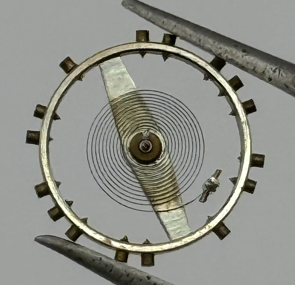 FHF 28 Balance Wheel Complete And Spring 10½’’’ Watch Movement Parts NOS