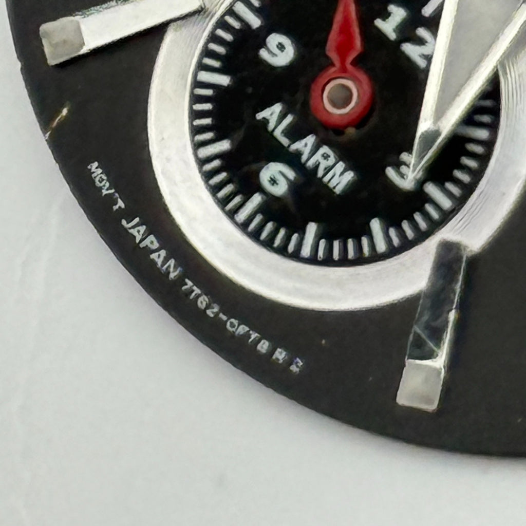 Seiko 7T62-0FT8 Watch Dial Chronograph Alarm 100M Spare Parts Repair 27.4mm