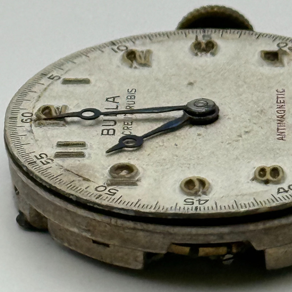 Bulla Watch Movement 17 Rubis Antimagnetic Manual Wind Vintage Parts Repair 22mm