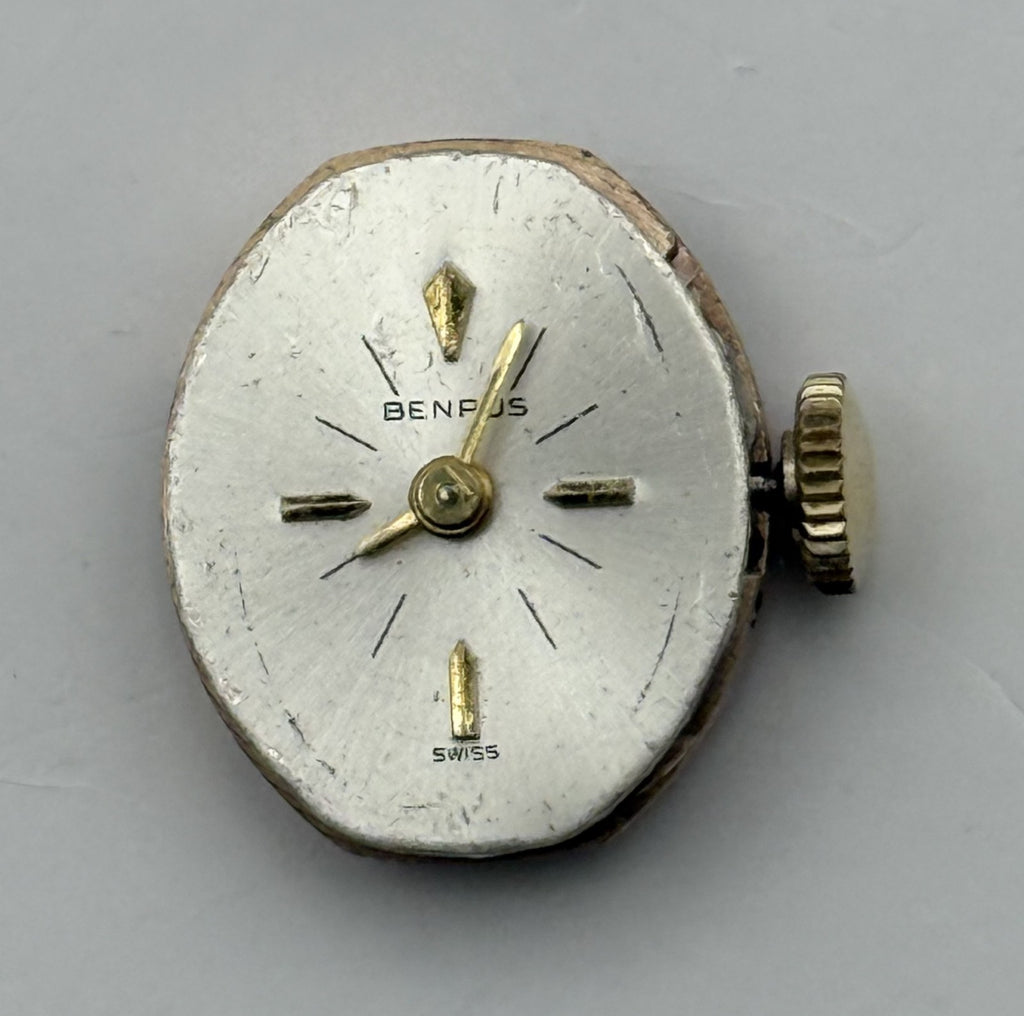 AS 1491 Watch Movement Running A. Schild Benrus DZ 2F 17 Jewels Swiss Parts 13mm