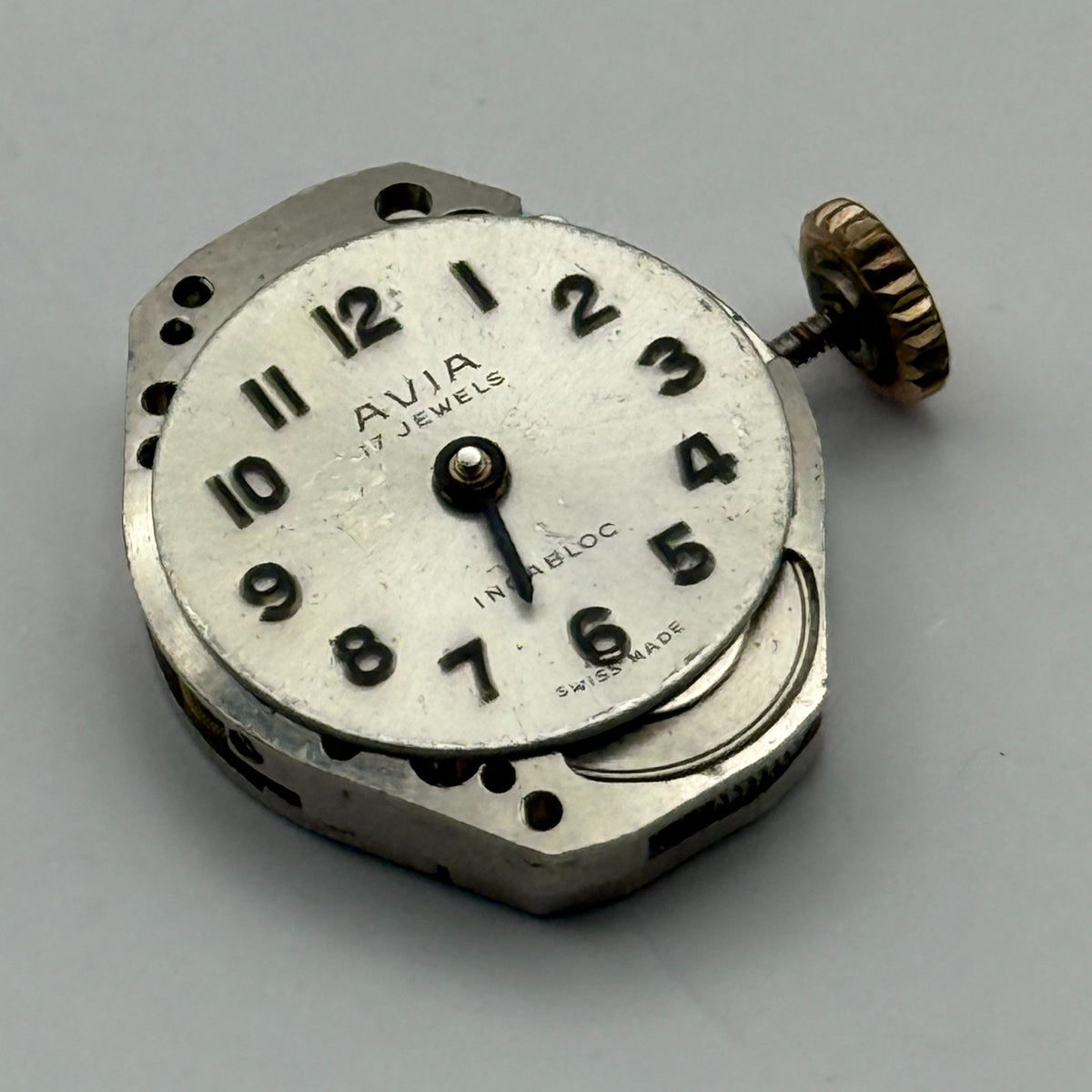 FEF 6662 Watch Movement Avia 17 Jewels Swiss Manual Wind Parts Repair 15.3mm