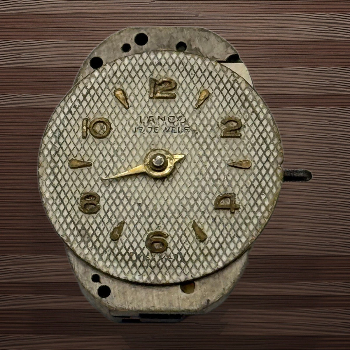 Lanco 524 Watch Movement - 17 Jewels Ladies - For Parts / Repair - 17.6mm