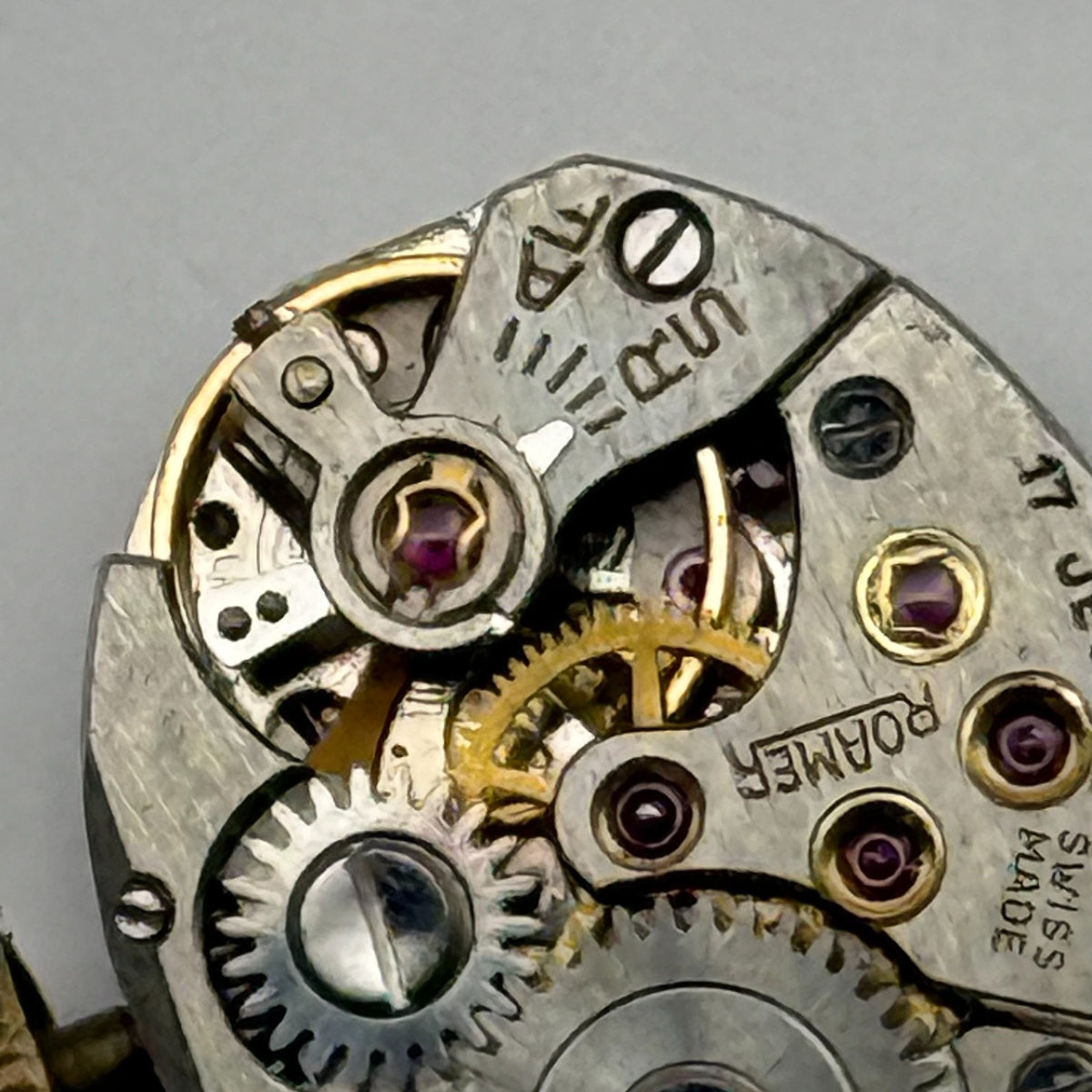 MST 389 Watch Movement Roamer 17 Jewels Swiss Manual Wind Parts Repair 13.1mm