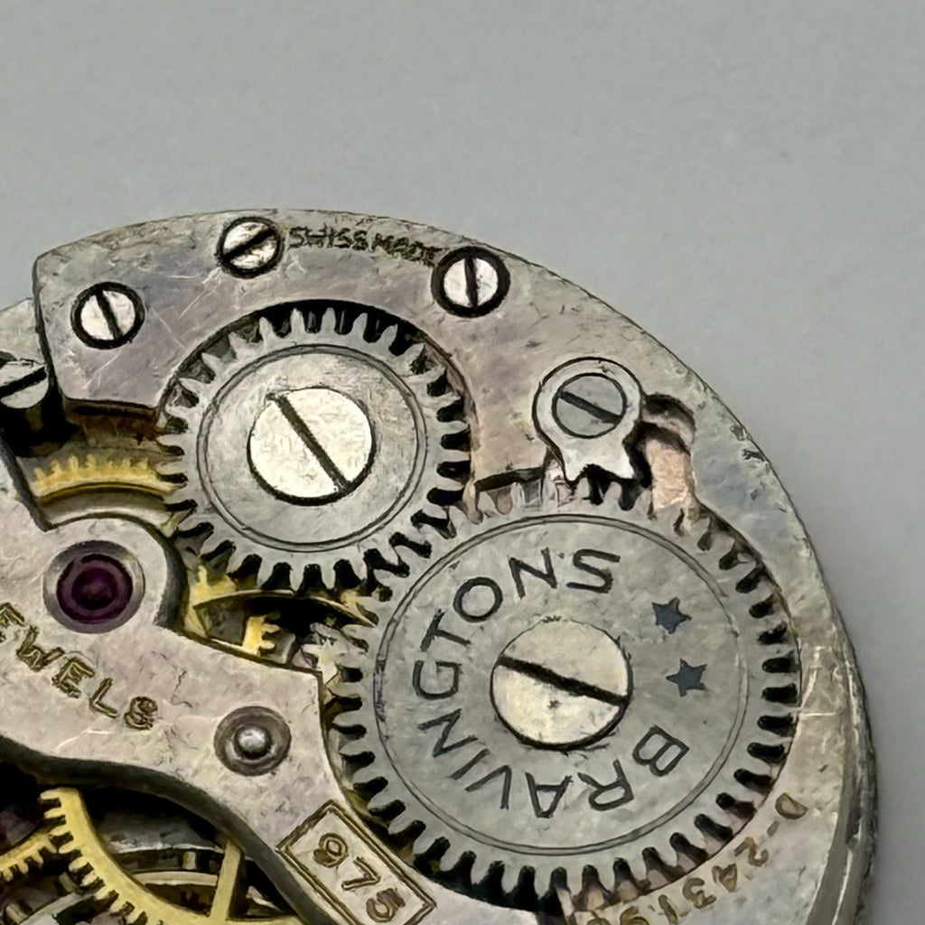 Bravingtons 975 Watch Movement Renown Sub Seconds Manual Vintage Parts 21.9mm
