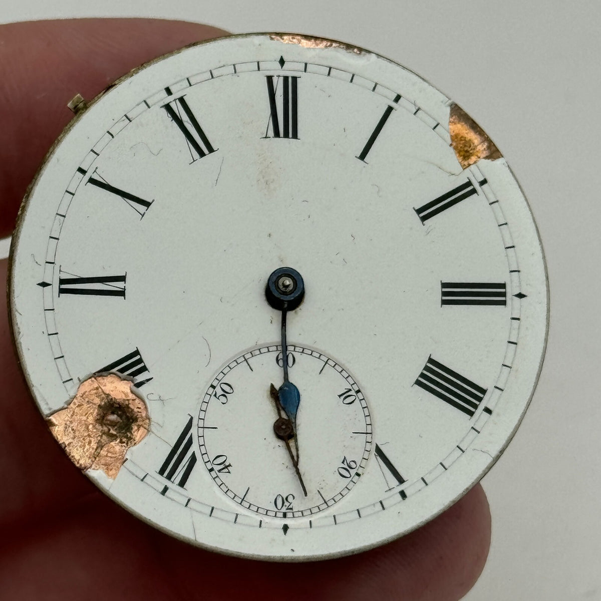 Antique Pocket Watch Movement Key Wound Parts Repair Spares 42.7mm