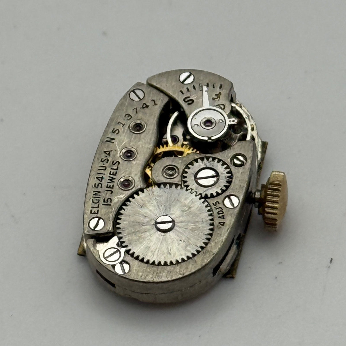 Elgin Grade 541 Model 2 Ladies Watch Movement 1951 American Parts Repair 21/0s 